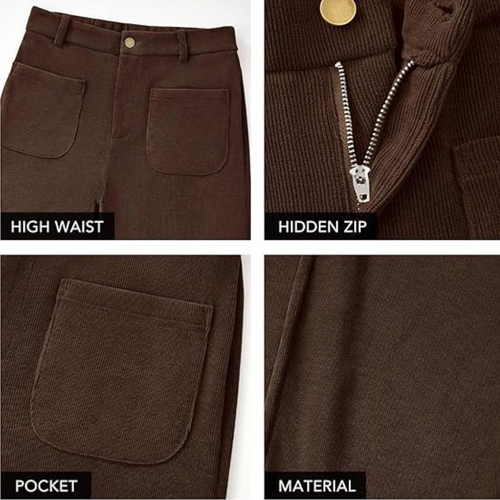 Levoire | Pantalon Palazzo Évasé À Taille Haute Et Poches Clarissa