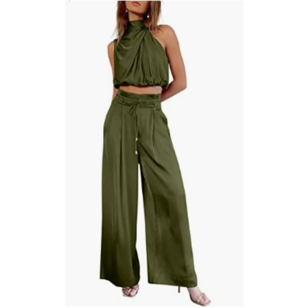Levoire | Jumpsuit D'Été Pour Femmes Pour Un Look Décontracté Vert olive