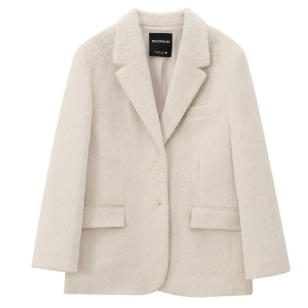 Levoire | Pelzmanteau FR Femmes FR Luxurieux Style Blanc