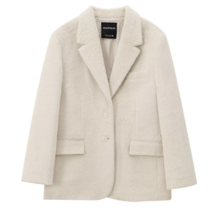 Levoire | Pelzmanteau FR Femmes FR Luxurieux Style Blanc