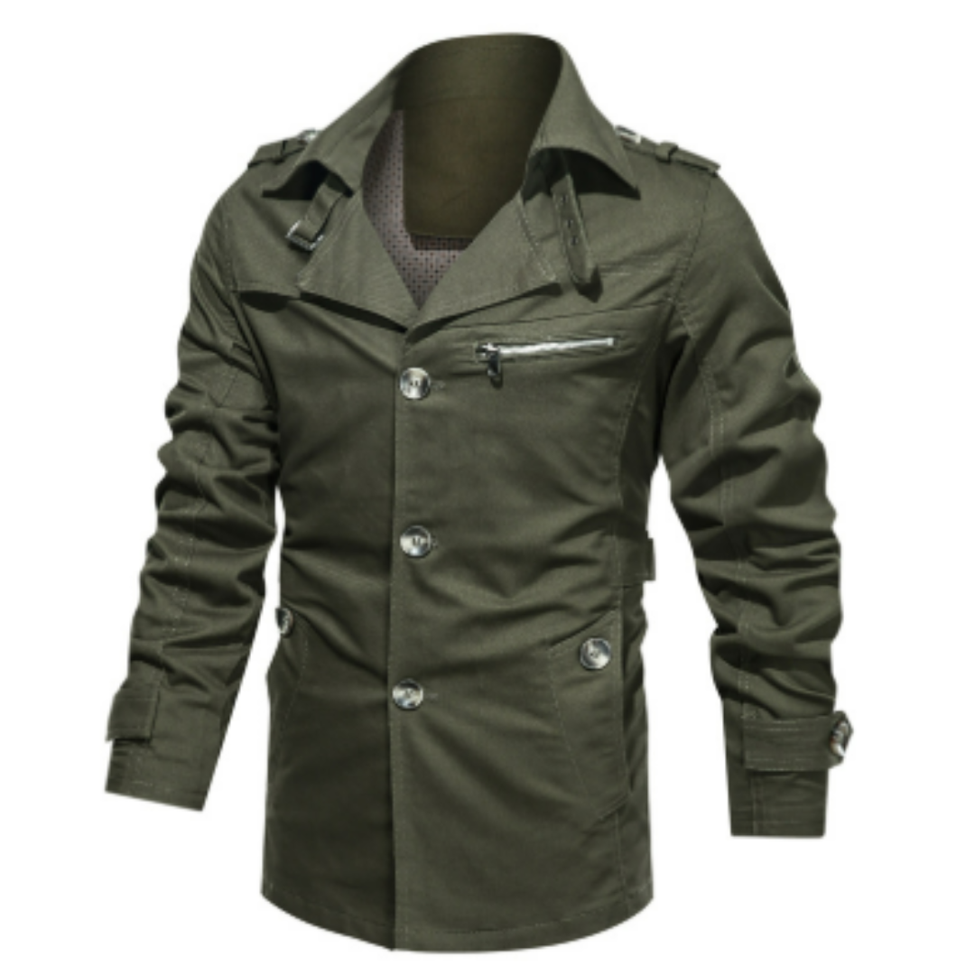Levoire | Trenchcoat Hommes Vert