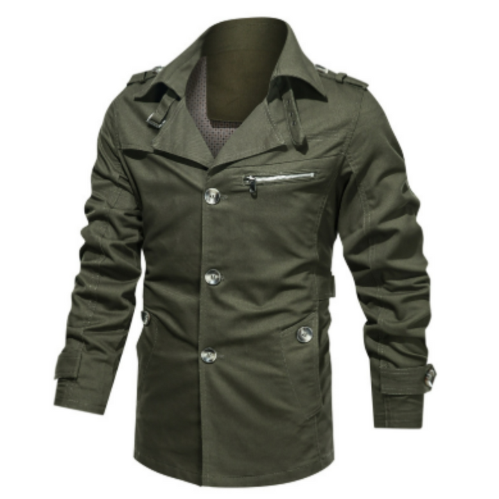 Levoire | Trenchcoat Hommes Vert