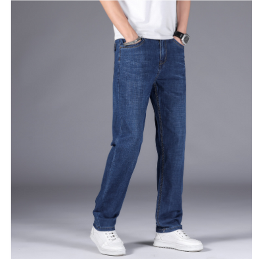 Levoire | Jeans Large Pour Hommes Noir Bleu foncé