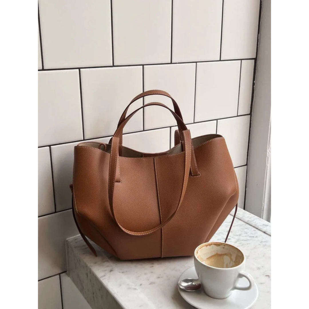 Levoire | Sac de shopping spacieux pour dames stylé Braun mittel