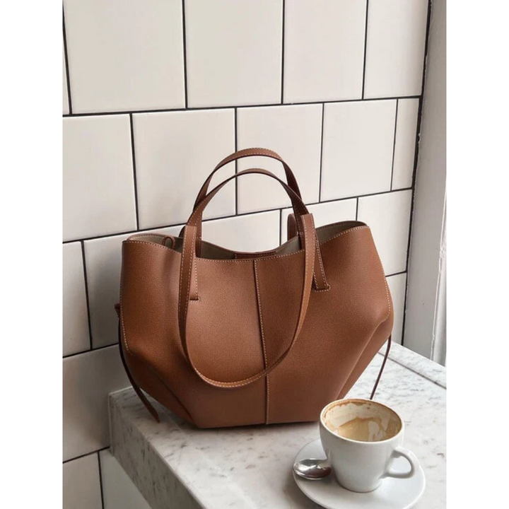 Levoire | Sac de shopping spacieux pour dames stylé Braun mittel