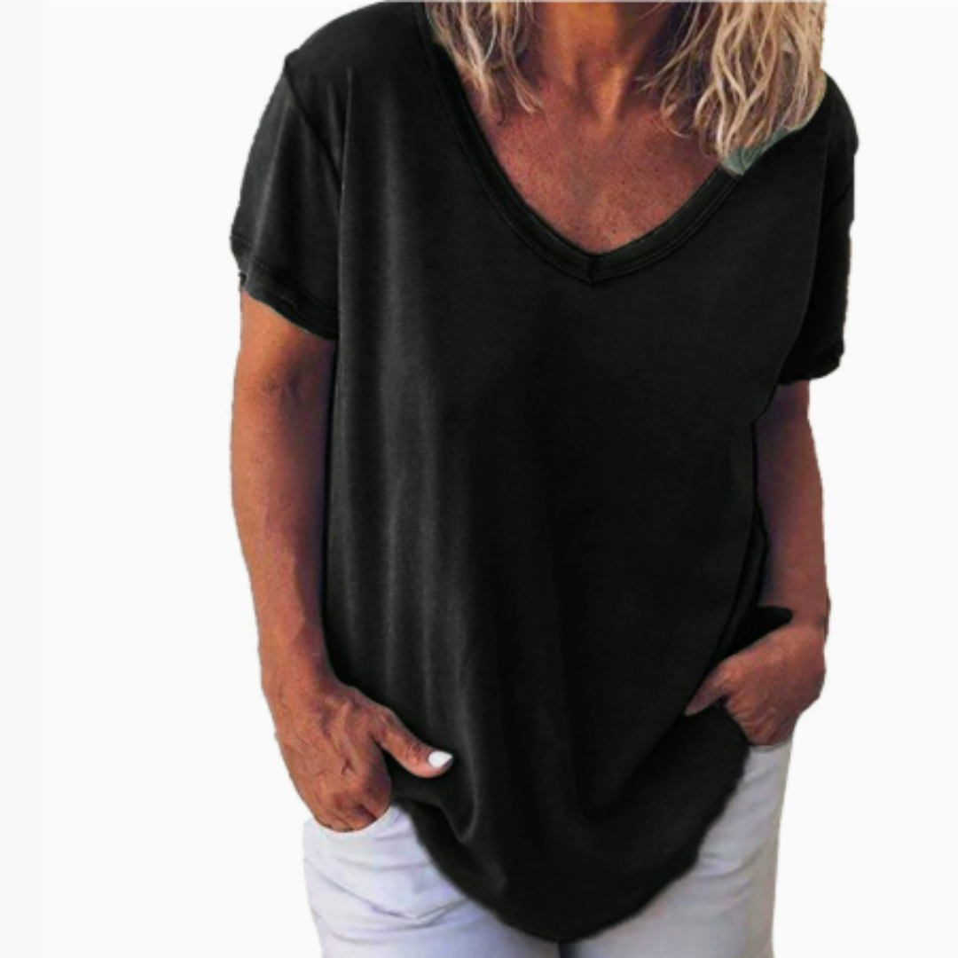 Levoire | Blouse Court Manche FR Femmes Pour Le Printemps Noir