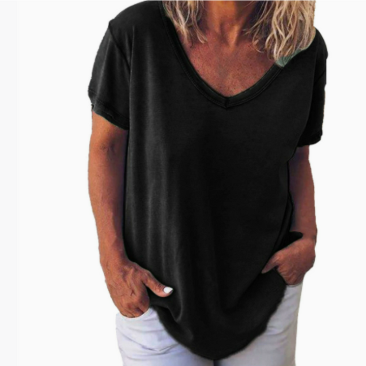 Levoire | Blouse Court Manche FR Femmes Pour Le Printemps Noir