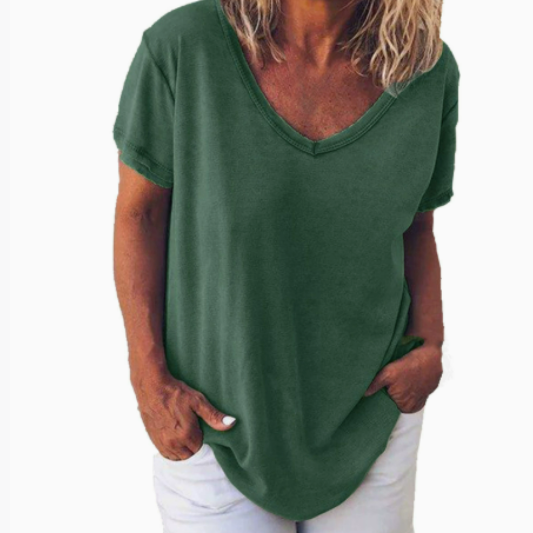 Levoire | Blouse Court Manche FR Femmes Pour Le Printemps Vert