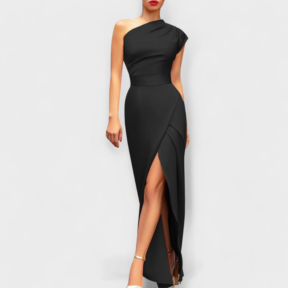 Levoire | Robe Maxi Féminine Élégante Noir