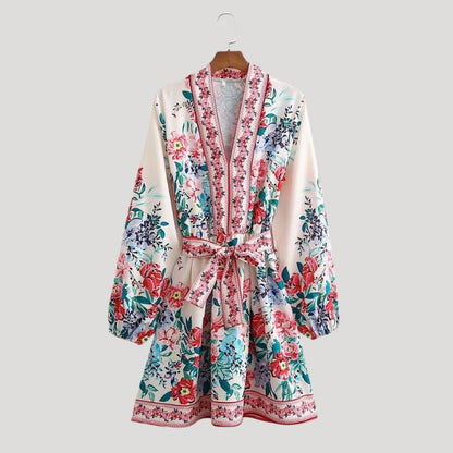 Levoire | Mini robe Paisley pour femme Blanc