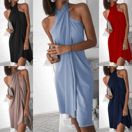 Levoire | Satin Froncé Dos Nu Mini Robe
