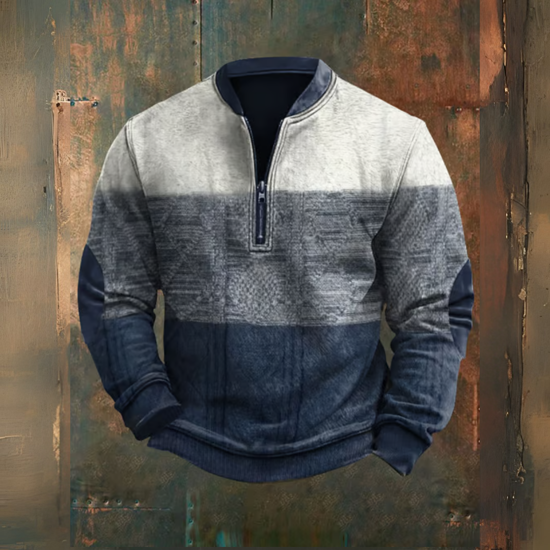 Levoire | Rétro Unicolore Décontracté Pull-Over Gris