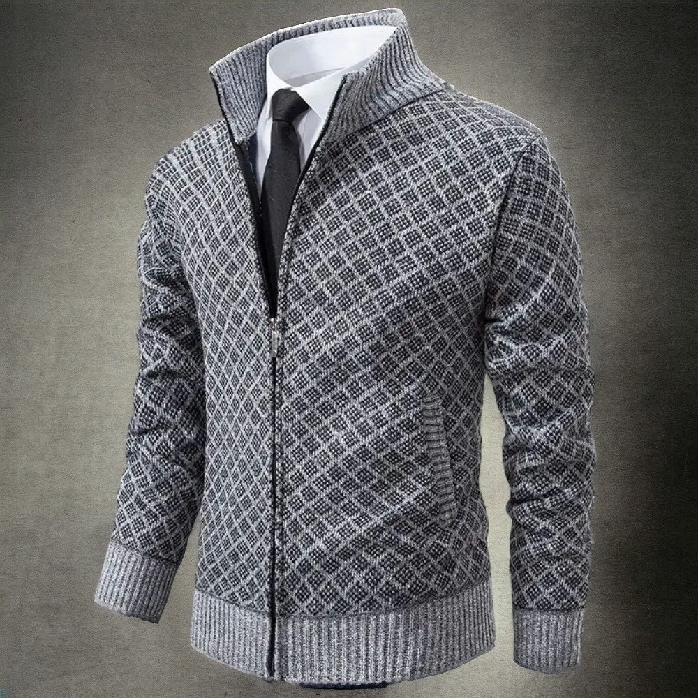 Levoire | Veste en tricot stylée pour hommes Gris