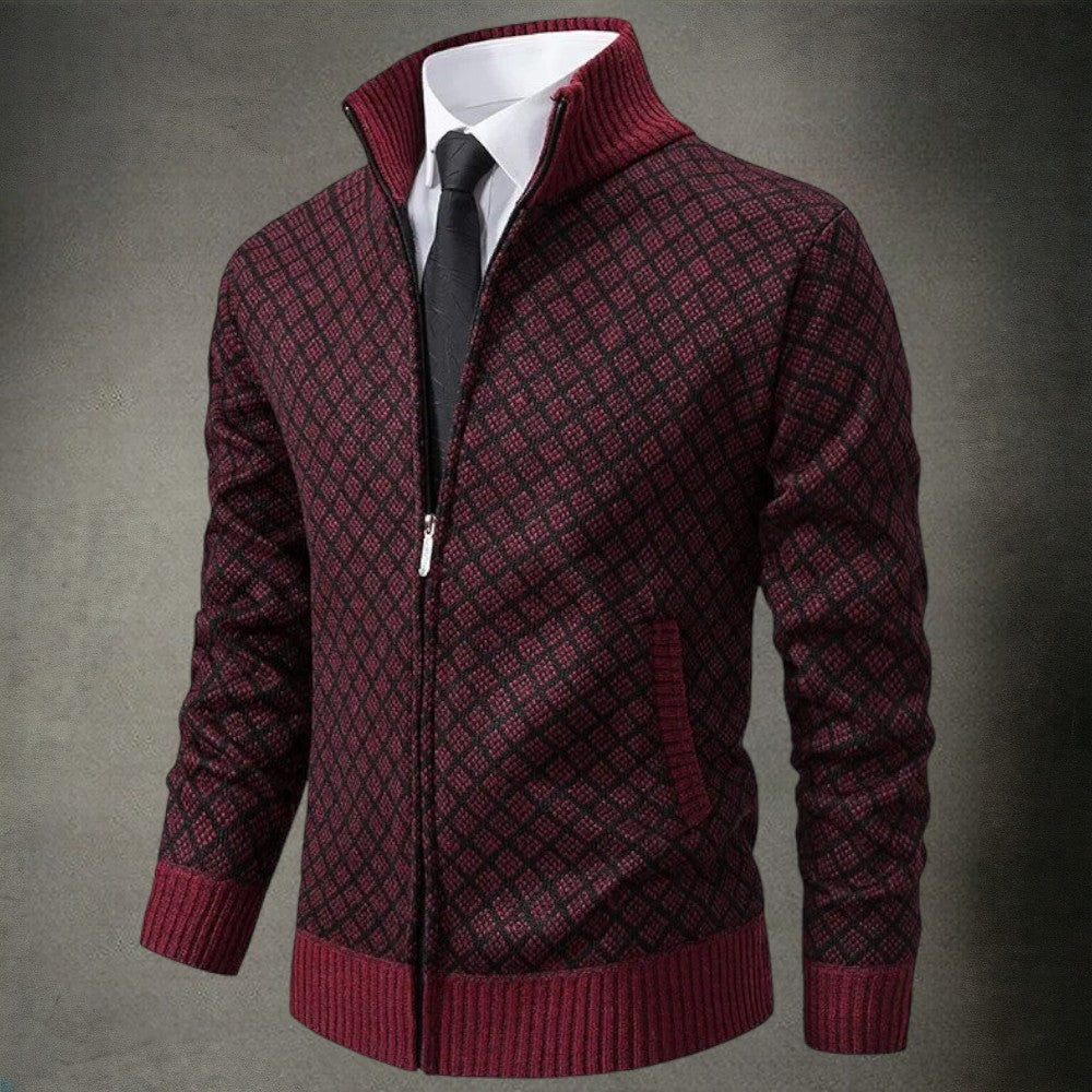 Levoire | Veste en tricot stylée pour hommes Rot