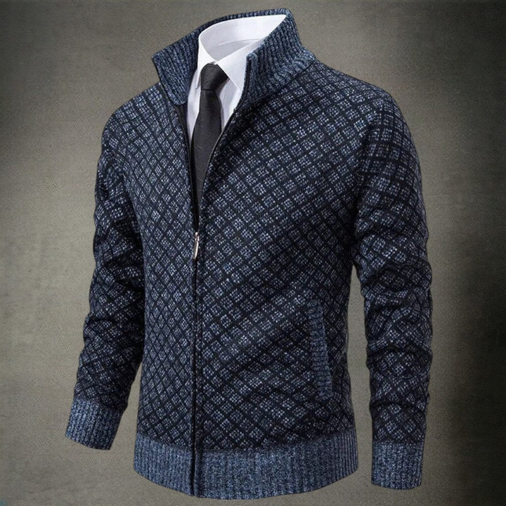 Levoire | Veste en tricot stylée pour hommes Bleu