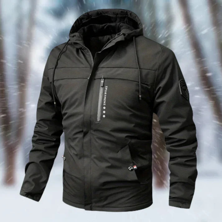 Levoire | Nouvelle Veste En Eau De Luxe Avec Capuche Noir