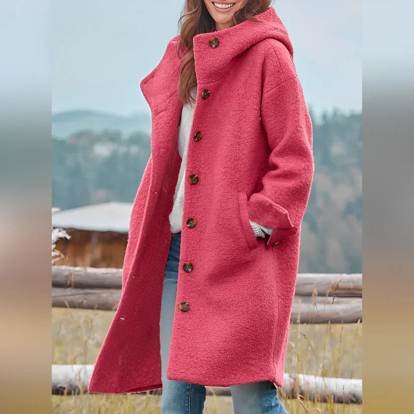 Levoire | Manteau À Capuche Long Rosa