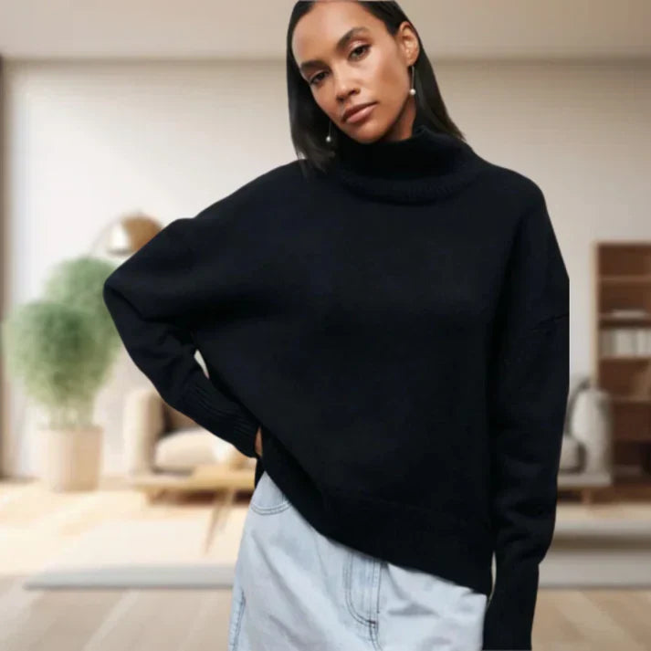 Levoire | Pull À Col Roulé Pour Femmes Noir