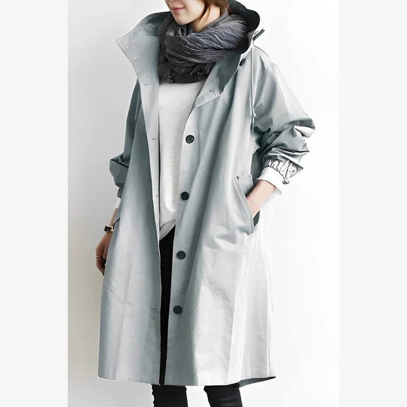 Levoire | Long Coupe-Vent Avec Capuche Gris