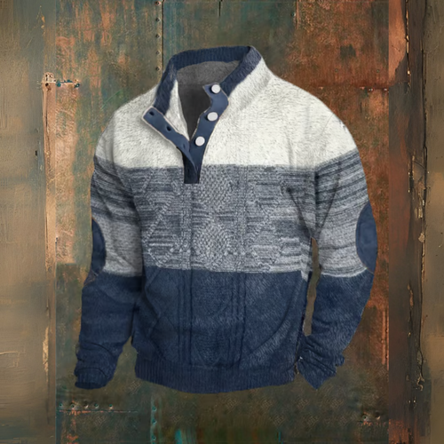 Levoire | Couleur Imprimé Correspondant Bouton Col Pull