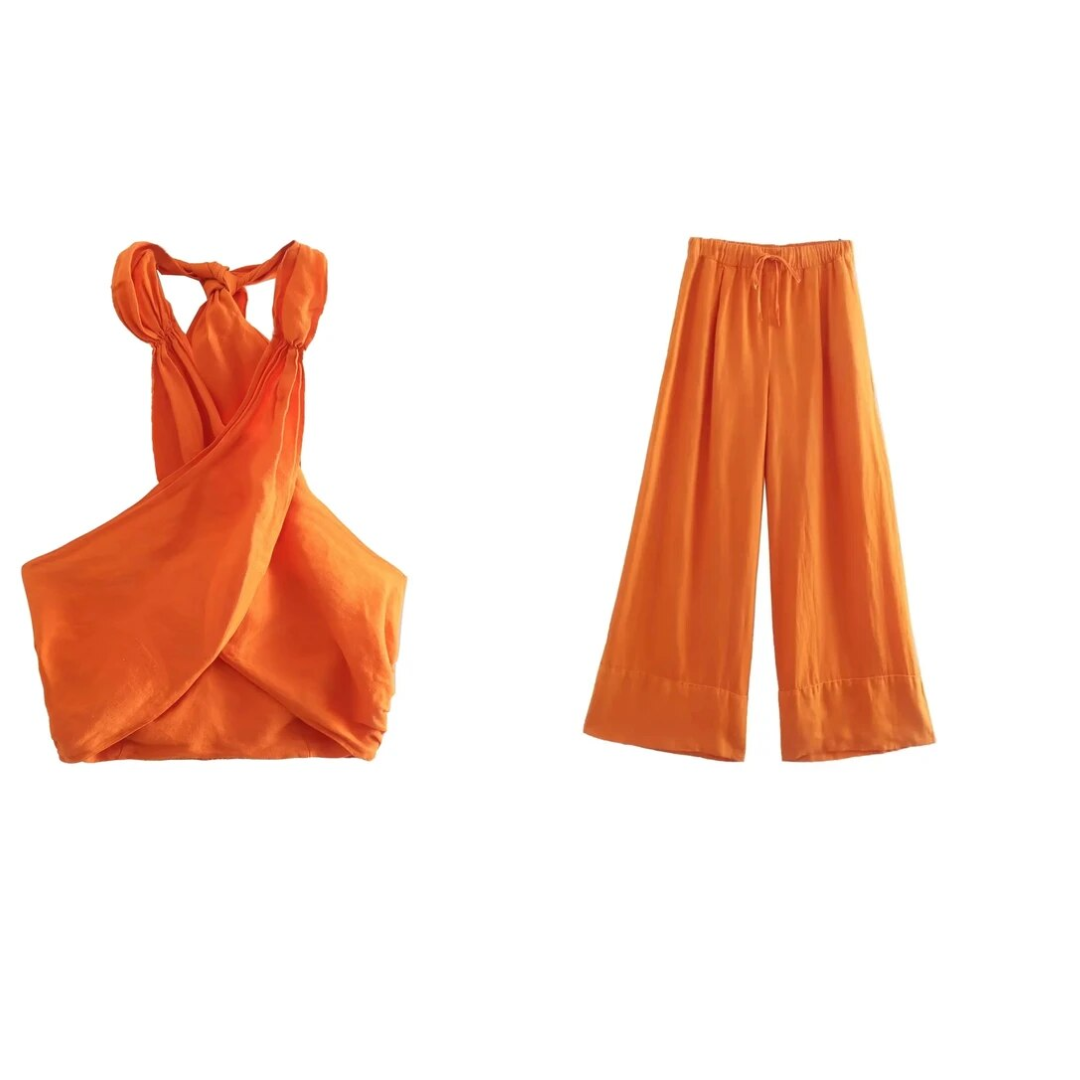 Levoire | Intemporel Ensemble À Deux Pièces Orange