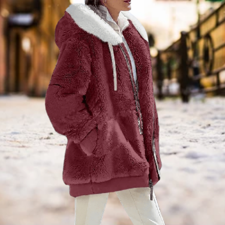 Levoire le plus confortable hiver en peluche à capuche Rot