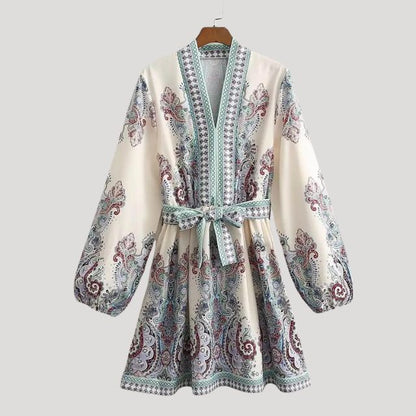 Levoire | Mini robe Paisley pour femme Menthe