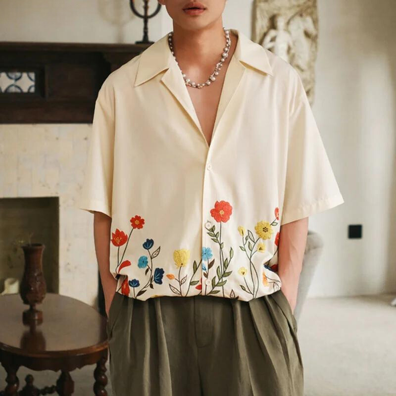 Levoire | Chemise À Fleurs À Manches Courtes