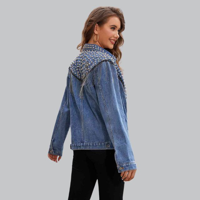 Levoire | Veste En Jean Avec Des Perles