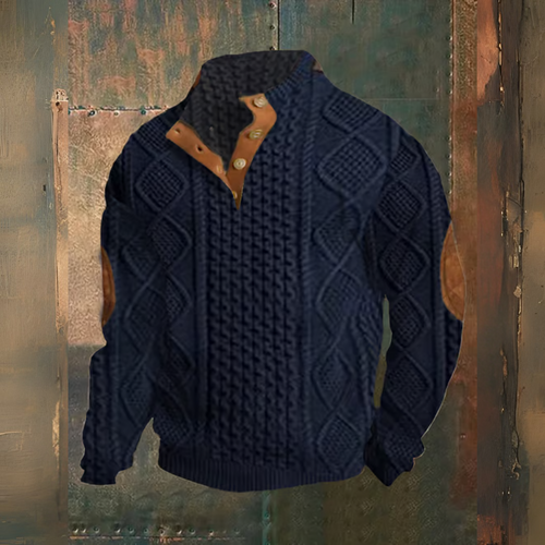 Levoire | Pull À Imprimé Western Avec Des Couleurs Contrastées Et Des Boutons