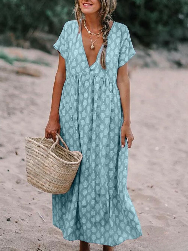 Levoire | Robe tissée à fleurs Bleu
