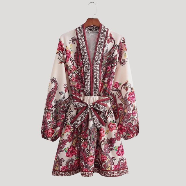 Levoire | Robe Midi Avec Sensation Cachemire Et Ceinture De Taille Rot