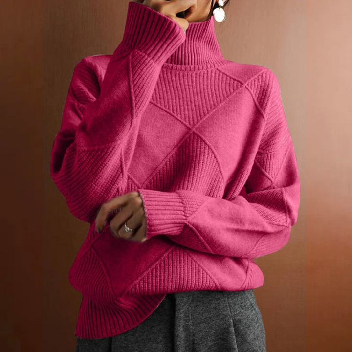 Levoire | Lotus Col Roulé Zipfel Tricot Rosa
