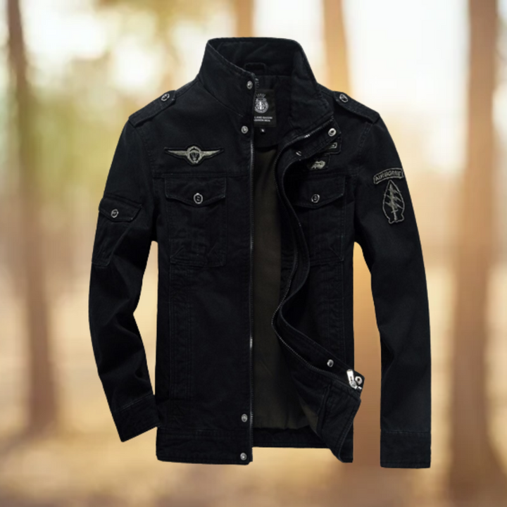 Levoire | Veste De Pluie À Col Montant À Manches Longues Noir