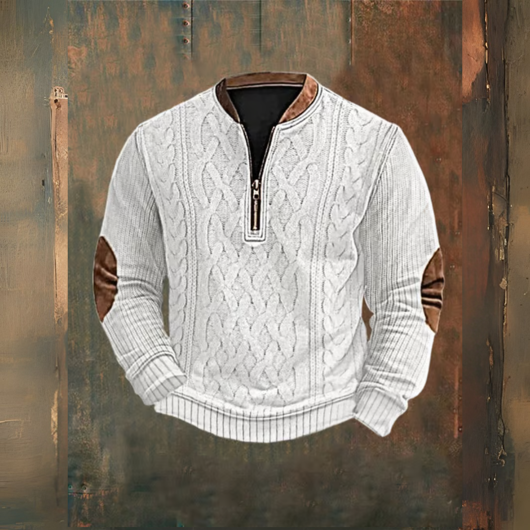 Levoire | Pull Rétro Western Avec Impression De Texte Blanc