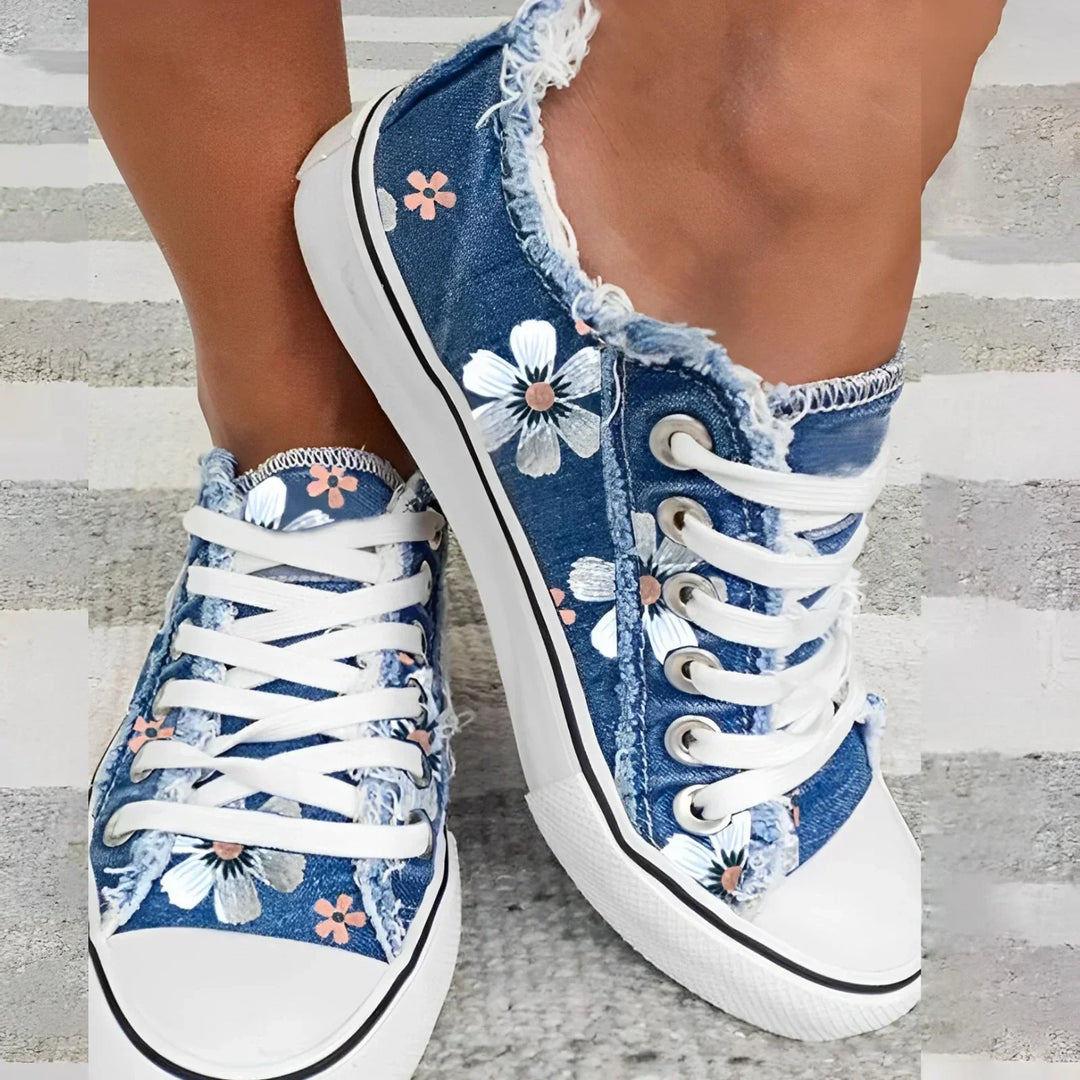 Levoire | Baskets à imprimé floral Bleu clair