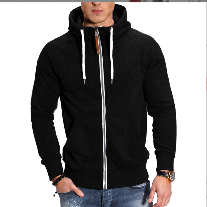 Levoire | Hoodie Confortable Zippé Noir Uni