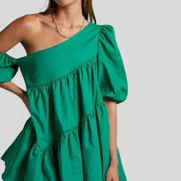 Levoire | Robe Mini À Épaule Dnce Avec Manches Bouffantes Pour Femmes