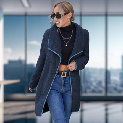 Levoire | Manteau d'hiver en tissu confortable Bleu marine