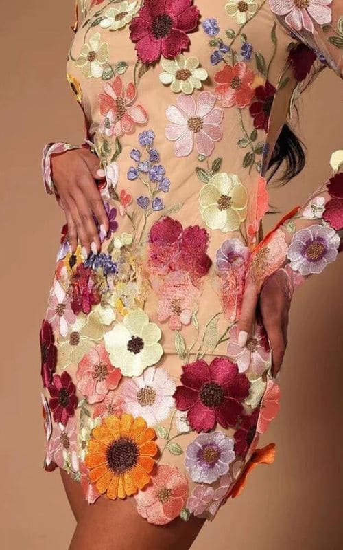Levoire | Robe À Fleurs Avec Manches Longues
