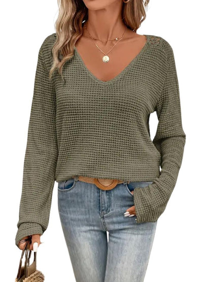 Levoire | T-Shirt Confort À Col En V armeenavihre vert