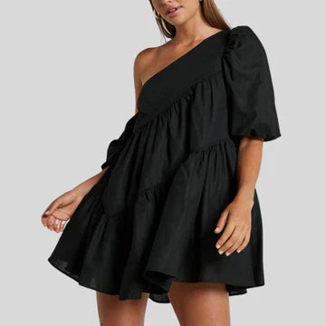 Levoire | Robe Mini À Épaule Dnce Avec Manches Bouffantes Pour Femmes