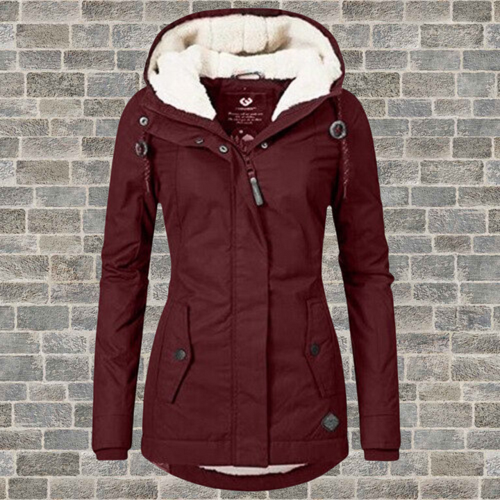 Levoire | Veste en coton chaude pour femmes Grenat