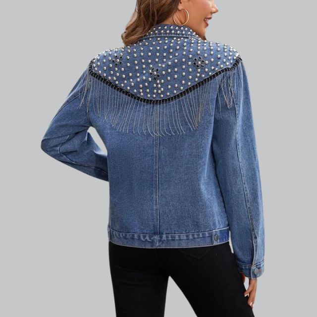 Levoire | Veste En Jean Avec Des Perles