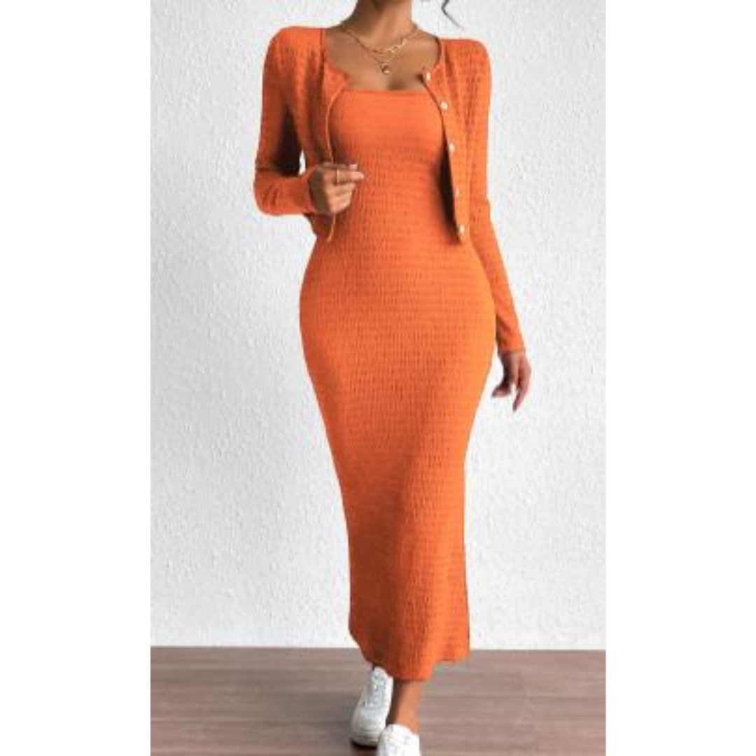 Levoire | Femme Ensemble de robes élégantes Orange