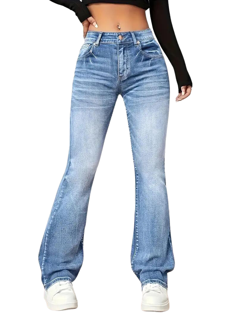 Levoire | Pantalons Stretch Évasés bleu clair