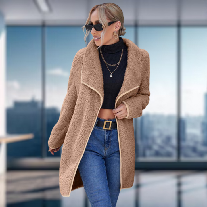 Levoire | Manteau d'hiver en tissu confortable Kaki