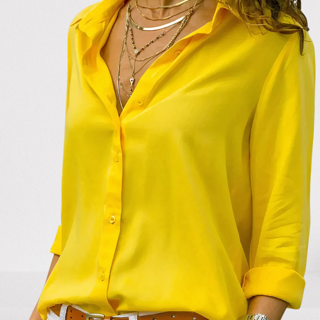 Levoire | Hento Chemisier En Chiffon Jaune
