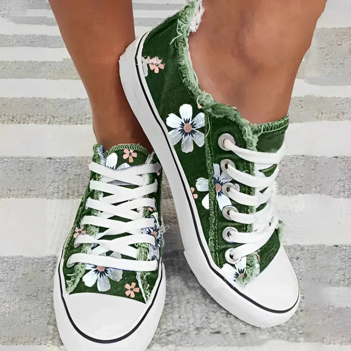 Levoire | Baskets à imprimé floral Vert