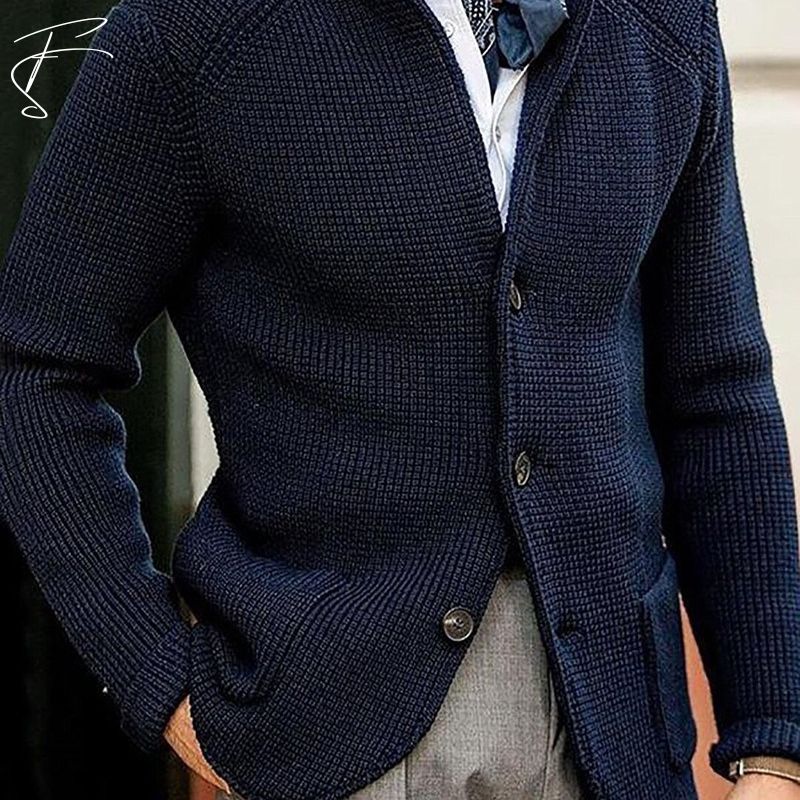 Levoire | Intemporel Structuré Gilet Marine bleu